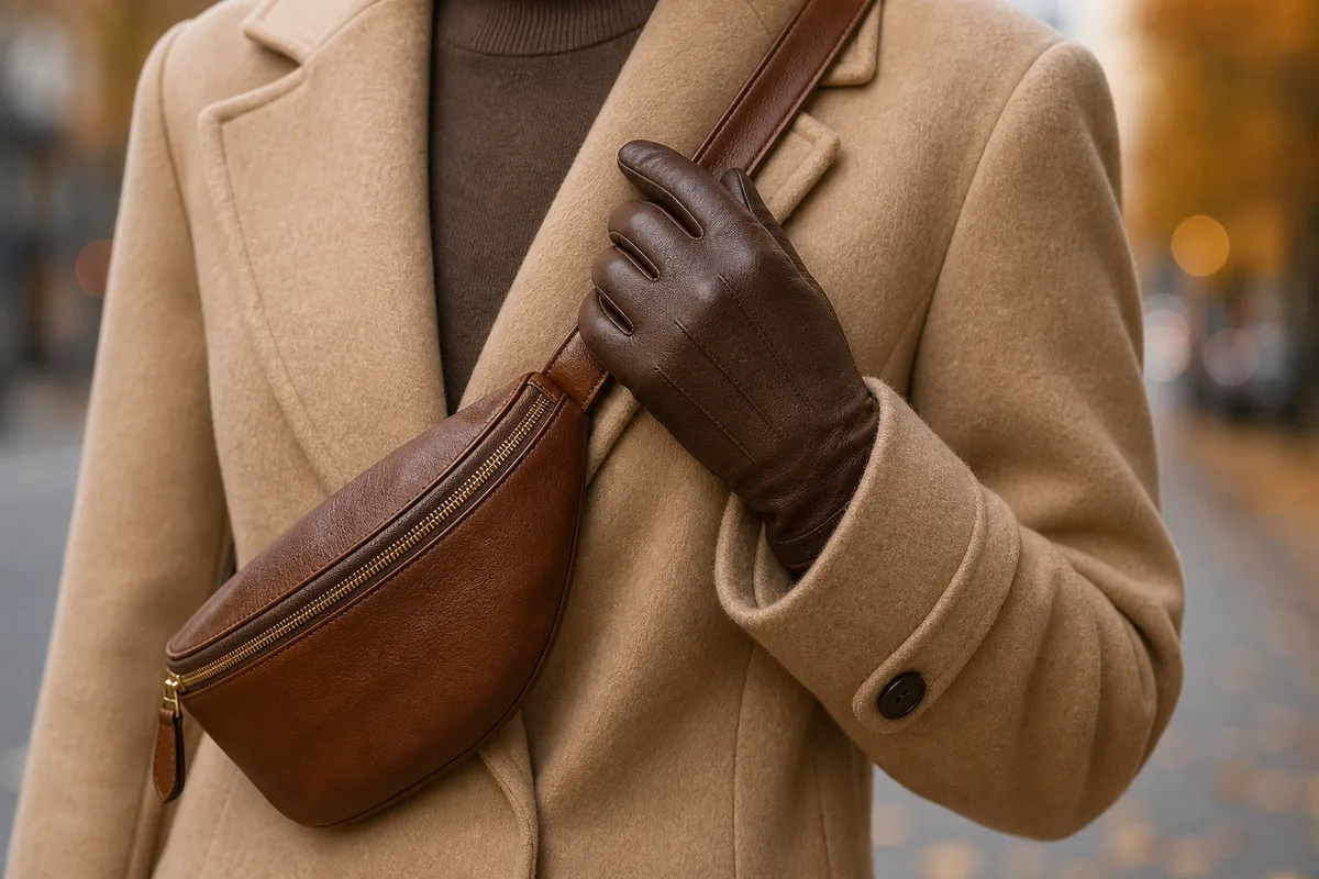 Le sac banane marron, accessoire intemporel du vestiaire